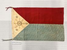 A flag of the Philippines, captured by the Americans during the first battle of Santa Cruz. Laguna in 1899. Photo by Gabbie Mangaser