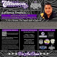 A flyer for the Talanoa Series with an image of Dr. David Palaita smiling with a black button-down shirt