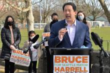 Bruce Harrell, Seattle’s mayor-elect, during his campaign.