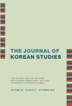 Journal of Korean Studies; October 2020