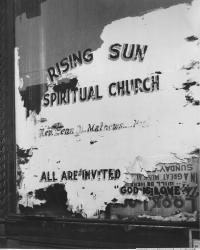 Photo of "Rising Sun" storefront church