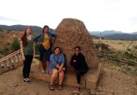 UW students who constructed an horno.